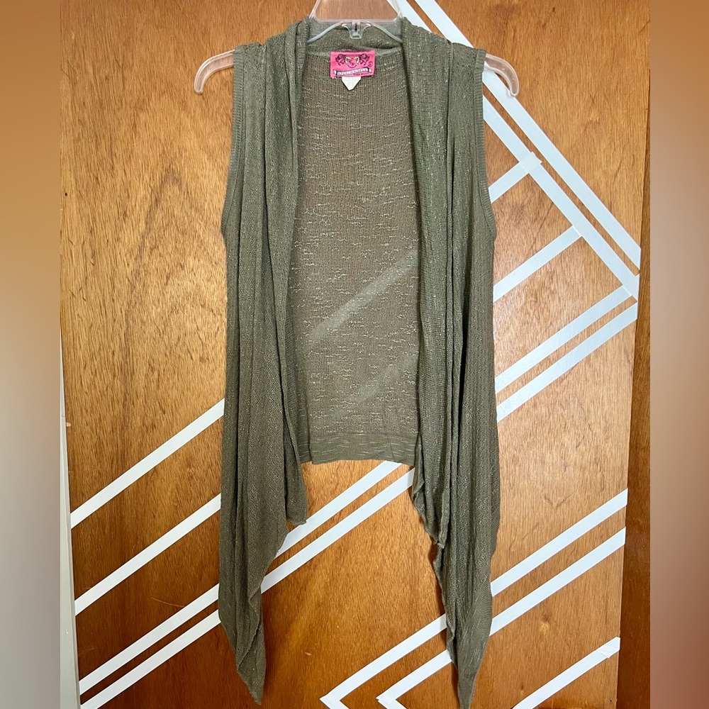 No sleeves wrap cardigan